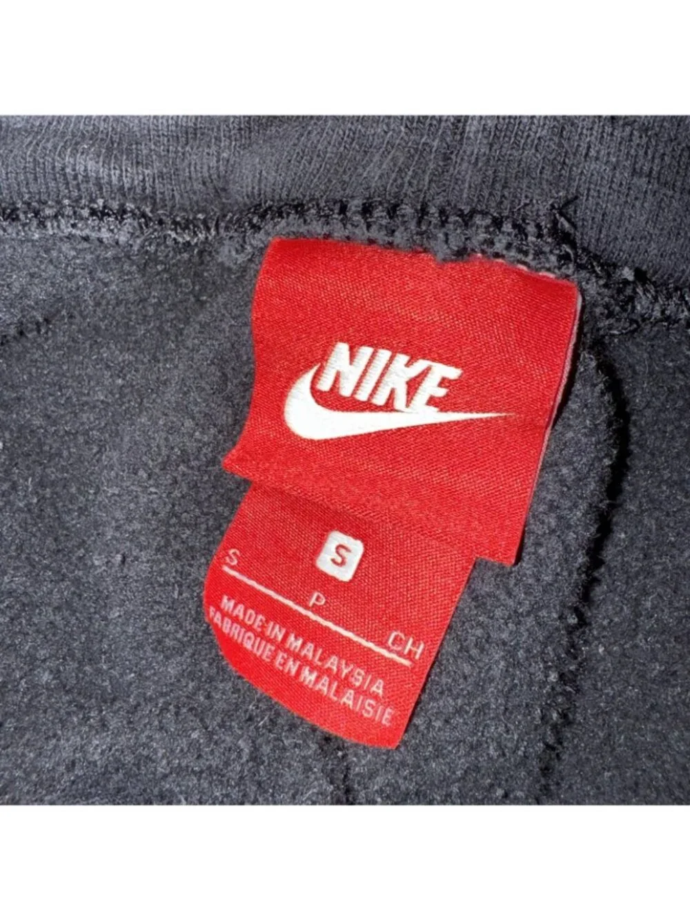 Nike Sportswear Club Fleece Jogger Pants Woman's Size S Black Drawstring Cuffed